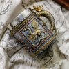 alikiki Medieval Dungeons and Dragons Coffee mug - 15.8oz Stainless Gold Roaring Dragon Beer Drink Mug for GOT Dragon Lovers Collector Ideal Novelty Gothic Father Day Gift Party Decoration