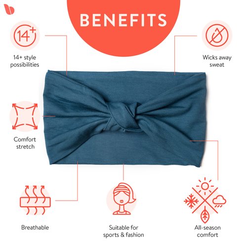 BLOM Non Slip Headbands - Wide Headbands for Women - Yoga Headbands for Women - Workout Headbands for Women - Wear for Fashion, Travel, or Running Multi Style - Gym Wrap