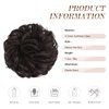 FESHFEN Messy Bun Hair Piece Hair Bun Scrunchies Synthetic Medium Brown Wavy Curly Chignon Ponytail Hair Extensions Thick Updo Hairpieces for Women Girls 1PCS