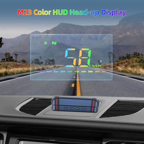 Heads Up Display for Cars Digital GPS Speedometer with Speed, Driving Direction, Overspeed Alarm & Fatigue Alert - Universal Plug & Play HUD for All Vehicles, Trucks, SUVs, and More