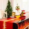 Fire Heroes Table Cloth Firefighter Themed Birthday Party Supplies Plastic Firefighter Table Cover Flame Theme Firefighter Tablecloth for Party School Activity(3 Pieces)