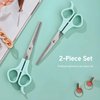 Hair Cutting Scissors and Thinning Shears, 2 Pack 6 inch Professional Stainless Steel Barber Scissors with Sharp Blades, Ergonomic Hairdressing Scissors for Men Women Kids and Pets Hair