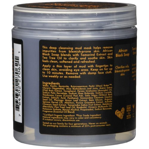 SHEA MOISTURE African Black Soap Clarifying Mud Mask, 6 Ounce