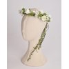 DreamLily Woodland Fairy Floral Headband Flower Grils Crown with Tail Bridal Hair Wreath DFS34 (Ivory)
