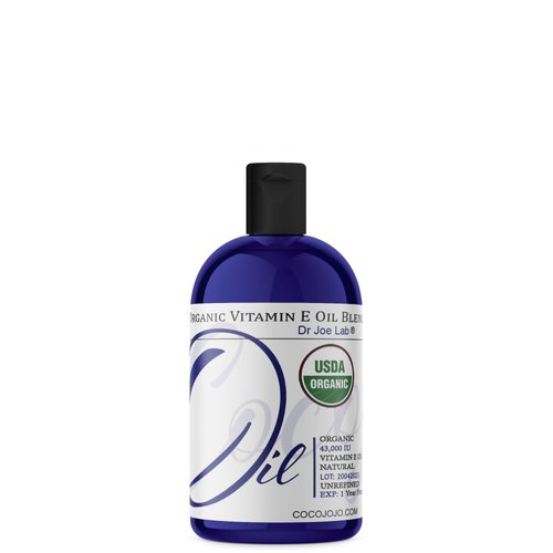 Dr Joe Lab Vitamin E Oil Organic Skin Hair Face Liquid Vitamin E Body 100% Pure Moisturizes Nourishes Non GMO Gluten Free 8 Oz