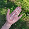 DLYFNVEV Pink Phone Charm Evil Eye Pearl Beaded Phone Charms Strap Rose Quartz Healing Crystal Cell Phone Accessories Charm Phone Chain Keychain Wrist Lanyard Strap Wristlet…