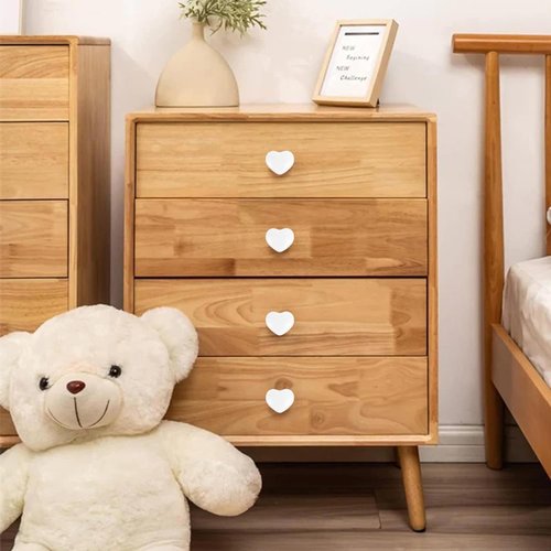 4pcs Love Heart Shaped Toilet Button Press Top Toilet Push Button Flush Replacement Toilet Tank Button Creative Love Shape Toilet Button Assistant Sticky for Drawer Pull Handle （ABS