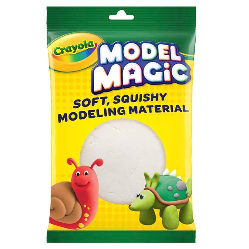 Crayola Model Magic White, Modeling Clay Alternative, At Home Crafts for Kids, 4 oz