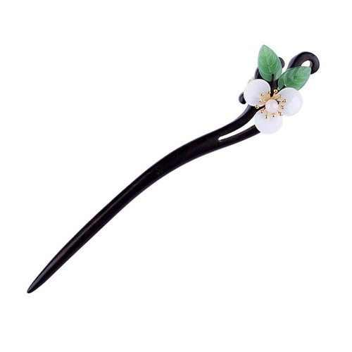 Lurrose Chinese Hair Stick Vintage Flower Hair Stick Japanese Wood Chopsticks for Women Girls Hair Styling