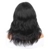 Lady Hanne Human Hair Wigs Natural Wave Human Hair Wig with Bangs for Black Women 14 inches None Lace Front Wear and Go Glueless Human Hair Wig