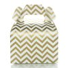 Food With Fashion Gold Candy Favor Box Set (36 Pack) - Striped, Chevron & Polka Dot Party Favor Treat Boxes