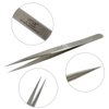 LASHVIEW Lash Tweezer, Vetus Straight Pointed Eyelash Tweezers for Profissional Grafting Eyelash Extension, Stainless Steel Needle Nose Tweezers for Lash Extension Stickers Precision Electronics, ST12