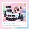 beetles Gel Polish Nail Set 20 Colors Summer Pastel Girly Sparkle Glitter Uv Gel Dreamy Town Collection Macaroon Bright Pastel Nail Manicure Kit with 3Pcs Base Top Coat Gift for Girls