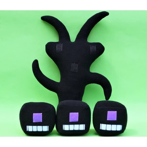 WeightedPlush 13 Inch Withe Plush Toys, Game Black Stuffed Plushie Doll Gift for Collectible Decoration Kids Game Fans