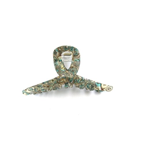 Generic Turquoise abalone sea shell effect blue green hair claw clamp clip