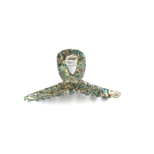 Generic Turquoise abalone sea shell effect blue green hair claw clamp clip