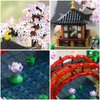 APENGBAOL Zen Tranquil Garden Architectural Set, Cherry Blossom Bonsai Tree Miniature Building Block Set, Home and Office Decoration Set, Adult and Child (2280 Pieces)