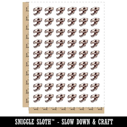 Gray Wolf Skull Temporary Tattoo Water Resistant Fake Body Art Set Collection - 54 1" Tattoos (1 Sheet)