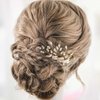 Asooll Bride Wedding Hair Comb Gold Leaf Rhinestone Bridal Hair Piece Crystal Hair Clip Hair Accessories for Women and Girls