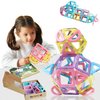 MAGBLOCK Magnetic Tiles Toys for 3 Year Old Girls, Magnetic Blocks for Toddler Girl Toys, Magnetic Building Blocks for Kids Birthday Gift Present Set 52 Pieces
