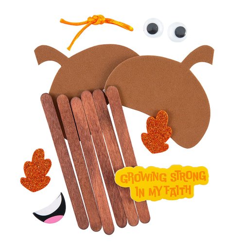 Fun Express 3 1/2" x 6 1/4" Growing in My Faith Craft Stick Craft Kit - Makes 12