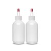ljdeals 2 oz Plastic Squeeze Bottles with Yorker Caps, for condiments, glues, hair color, craft, sauce and more, Pack of 2, BPA Free, Made in USA
