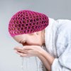 9 Pieces Mesh Crochet Hair Net Rayon Knit Snood Hat Thick Short Women Hairnet Snoods Cover Ornament for Sleeping (Black, Green, Khaki, Rose Red, Light Brown, Pink, Purple, Orange, Navy Blue)