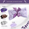 Sonoma Lavender Spa Mask, Heatable/Chillable Aromatherapy Eye Pillow with Lavender Infused Flaxseed Insert, Eye Compress for Stress Relief with Removable and Washable Cover (Lilac Dot)