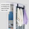 WEBI Over The Door Hook Door Hanger,Over The Door Towel Rack with 6 Coat Hooks for Hanging,Door Coat Hanger Towel Hanger Over Door Coat Rack,Black