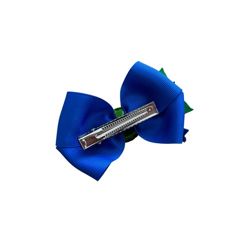 Super Hero Blue/Green Hair Bow by Inspired Bows