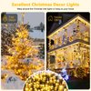 JMEXSUSS 2Pack Warm White Solar String Lights for Outside, Each 100 LED 42.7ft Solar Christmas Lights Outdoor Waterproof, 8 Modes Twinkle Fairy Mini Lights for Christmas Tree Garden Wedding Party