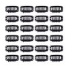 YANTAISIYU 24 pcs/lot 32mm 9-teeth Metal Wig Clips with Rubber Stopper, Invisible Hairpiece Wig Accessories Clips (Black)