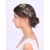 Anglacesmade Bridal Hair Pins Crystal and Leaf Hair Pin Leaf Hair Vine Branch Pins for Wedding Prom Party Hair Jewelry for Women and Girls(Pack of 3)