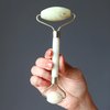 Satin Crystals Serpentine Wand Facial Roller Skincare Green New Jade 5.25-5.5 Inches