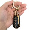 Rilnaewn Soft TPU for Jeep Key Fob Cover Fits for 1999-2004 Jeep Grand Cherokee Chrysler 300M Dodge Intrepid Smart Keys (4-Button-Black)