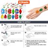 96 PCS Funny Winter Ugly Temporary Tattoos Themed Birthday Party Decorations Supplies Favors Decor Cute Snowflake Santa Tattoo Stickers Gifts For Kids Boys Girls School Prizes Carnival Christmas