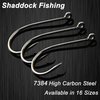 100pcs 7384 2X Strong Custom Offset Sport Circle Hooks Black High Carbon Steel Octopus Saltwater Fishing Hooks-Size:#10-10/0