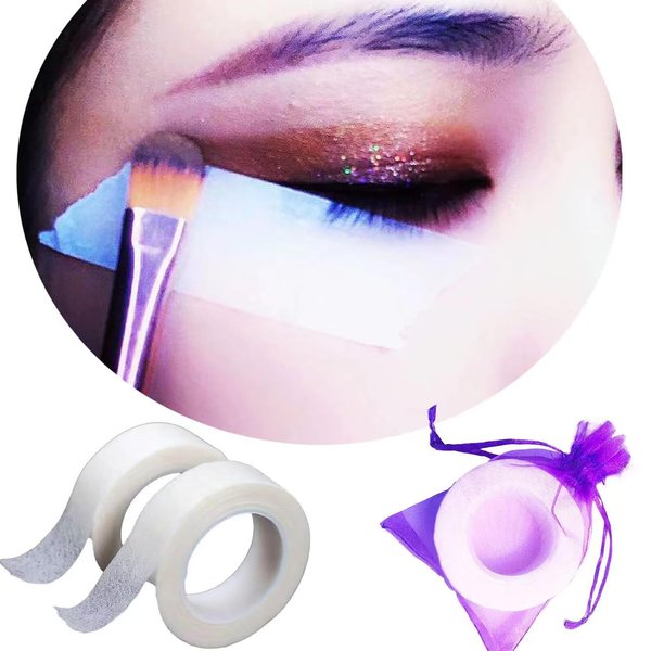 NswfDzk Makeup Tape, Beginner Facial Practice Makeup Tape, Eye Shadow Eyeliner Styling Tape, Eyelash Growth, Eyelash Extension Strap, Makeup Artist Essentials Makeup Tape, 66 Feet Length*2 Circles