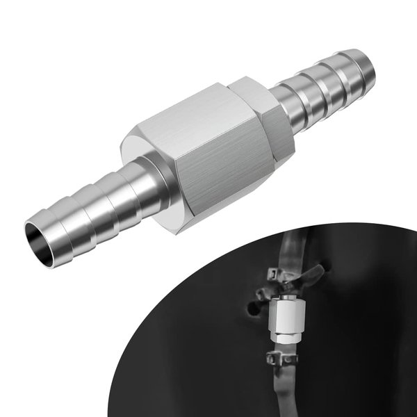 Fuel Tank Vent Rollover Valve, Alpha Rider 304 Stainless Steel Breather Rollover Vent Valve For Kawasaki KRX 1000 With Steel Ball