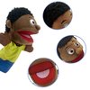 Family Hand Puppets, Puppets for Adults Puppets for Kids Role Paly Family Members 11.8 INCH, Multicultural Finger Puppet with Movable Mouth Soft Plush Puppets for Storytelling Teaching (African Style)