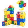 KLIVYA Interlocking Building Blocks Toys for Kids， Blocks for Toddlers 3 4 5 6 7 8 Toy Building Sets - Toddlers Building Blocks Educational Toys Set 72PCS