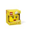 Room Copenhagen, LEGO Storage Heads Stackable Storage Container - Buildable Organizational Bins for Kid’s Toys and Accessories - 6.30 x 6.30 x 7.28in - Small, Girl, Holds 250 Bricks