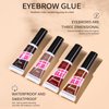 Waterproof Colored Eyebrow Gel Set, Thick Eyebrow Gel, Thickening Eyebrow Mascara Gel, Fast Eyebrow Shaping,Long Lasting Transfer-Proof Extreme Hold Brow Glue. (Black-2pcs 03#)