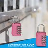 MECCANIXITY Combination Lock, 4 Digit Padlock Combination Outdoor Waterproof Locker Lock for Gym Luggage Home Sports Hasp Storage, Pink Pack of 1