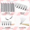 NATUHANA Premade Fans Eyelash Extension 8D Short Stem 0.07mm C Curl 9-15mm Mixed Tray Russian Volume Lash Pre made Fan False Lashes Short Root Lash Supplies Lash Extensions (9-15 MIX, 8D black;0.07 C)