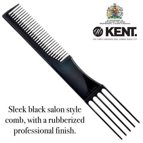 Kent Salon-Style Handmade Hair Pick and Teasing Comb for Curly, Thick Hair - Quality Barber Supplies