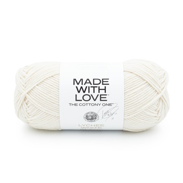 Lion Brand Yarn Tom Daley-The Cottony One Yarn, Lychee White