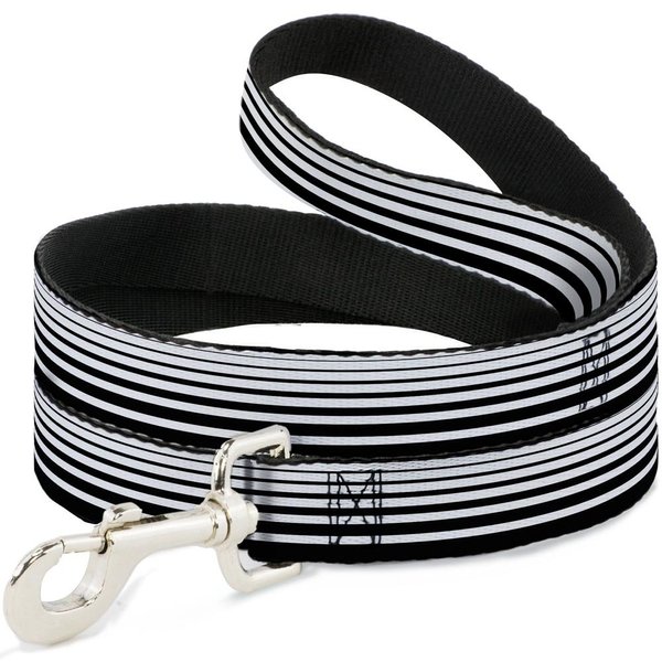 Buckle-Down Pet Leash - Stripe Transition Black/White - 4 Feet Long - 1" Wide