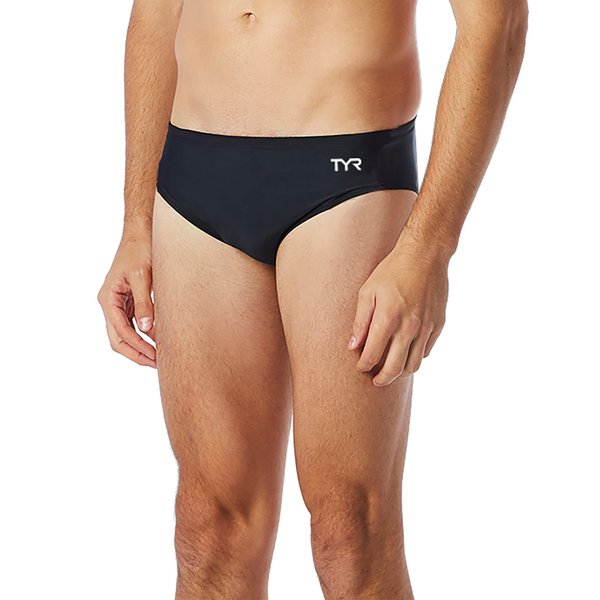 TYR Men's Durafast Elite Solid Racer Swim Suit (Black, 38)
