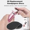Electric Callus Remover for Feet, Powerful Electric Foot Callus Remover Adjustable Speed Electric Foot File with 60PCS Sanding Discs Pedicure Tools Feet Scrubber Dead Skin Foot Grinder, Pink